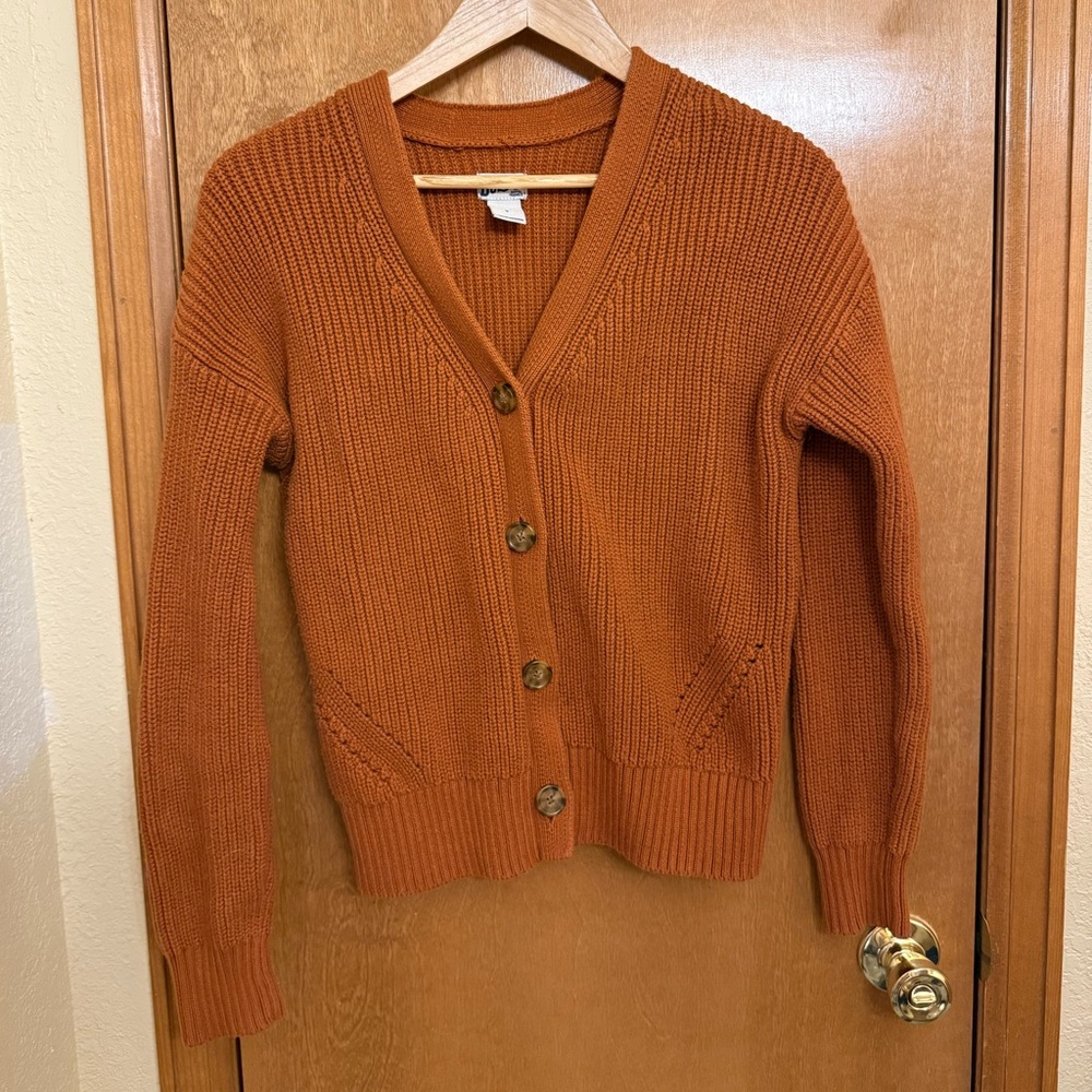 Duluth Trading Co Women's Rust Cardigan Sweater